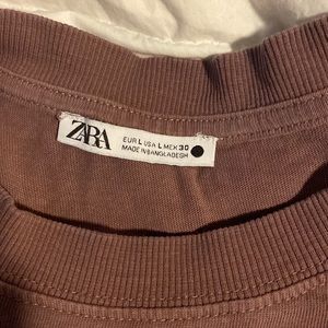 Zara tshirt plum color